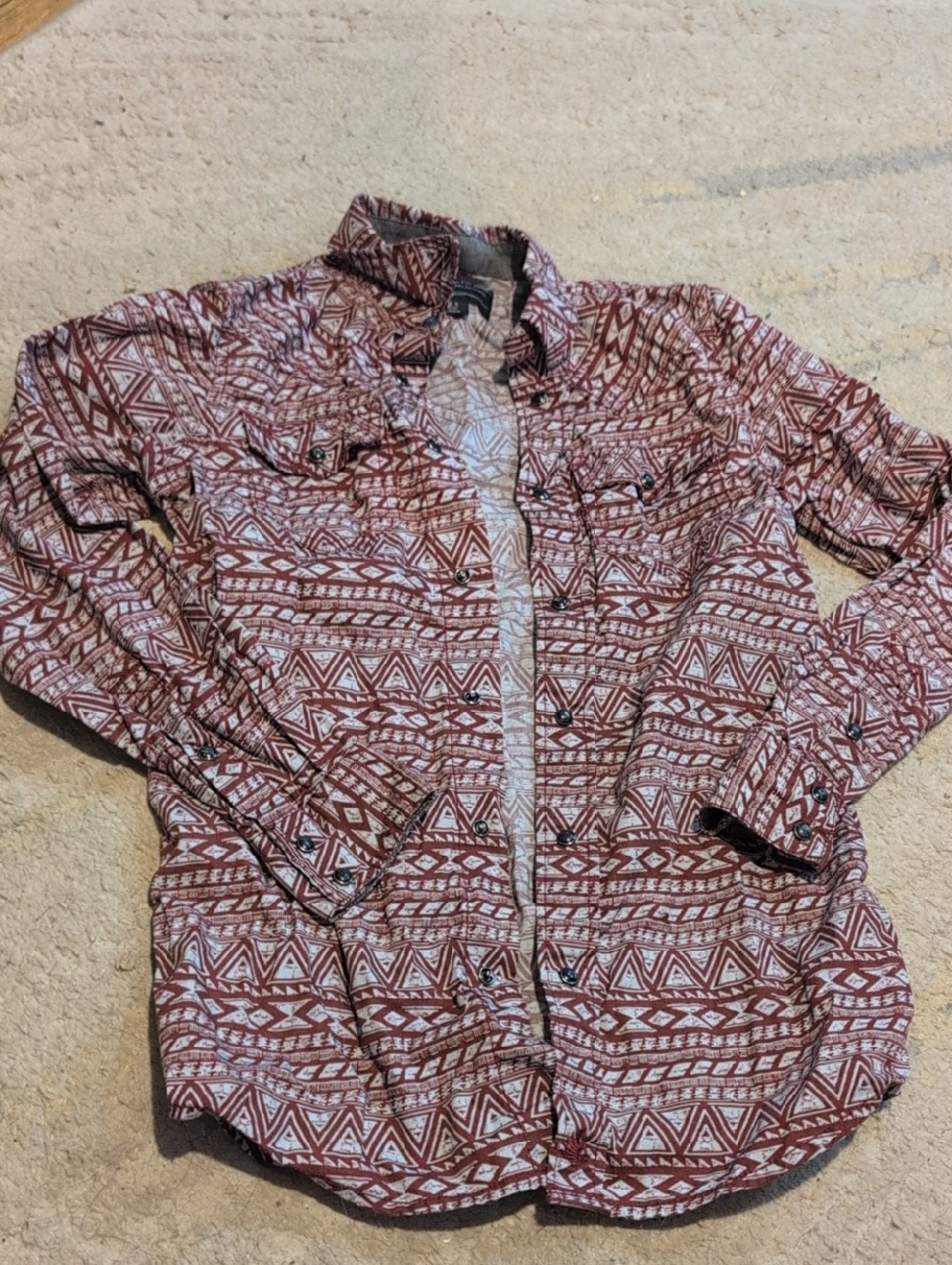 cody james Red Aztec Button-Up Shirt Jacket